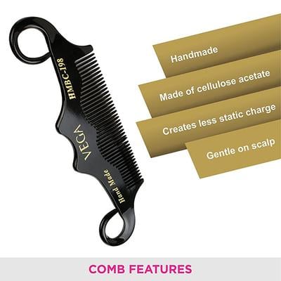 Vega Moustache Comb (HMBC - 198) 1's - Hair Combs