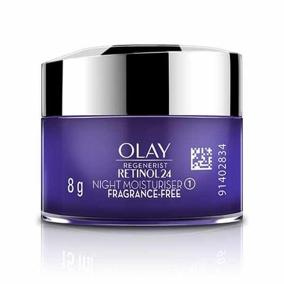 Olay Regenerist Retinol 24 Night Moisturiser Fragrance Free Smooth Wake Up to Plumper Younger Looking Skin 8gm - Face Moisturizers