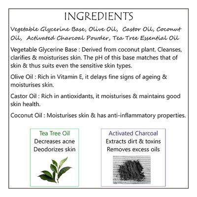 Fuschia Natural Handmade Soap - Activated Charcoal 100 gm - Soaps