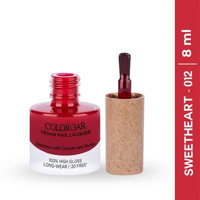 Colorbar Vegan Nail Lacquer Sweetheart-012 8 ml - Nail Polish