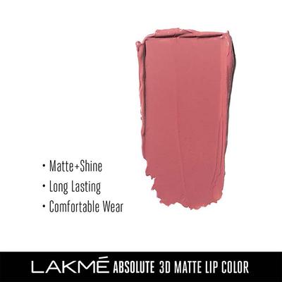 Lakme Unreal 3D Slim Bullet, Matte Finish, Elegant Pink, 3.6gm - Lipsticks