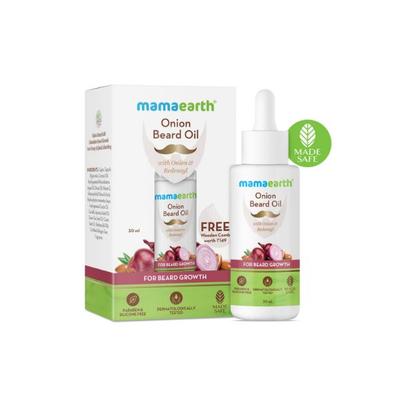 Mamaearth Almond Beard Oil For Men For Fast Growth with Almond & Biotin For Beard Nourishment 30 ml - Beard Oil