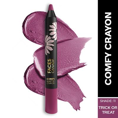 Faces Canada Comfy Matte Lip Crayon - Trick Or Treat 11, 2.8gm - Lip Crayons