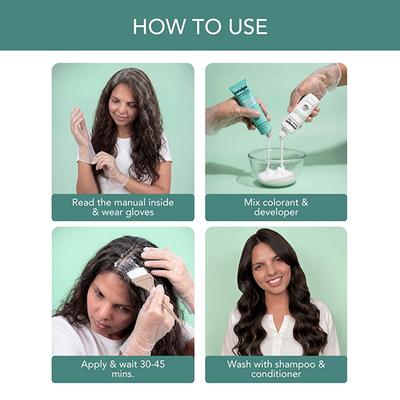 Paradyes Natural Black Timeless Permanent Creme Hair Colour for Grey Coverage, 1.0 Natural Black 160 gm - Crème