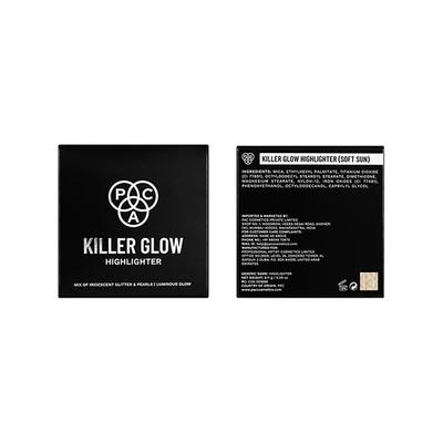 PAC Killer Glow Powder Highlighter Micro Pearls Rose Gold Luminous HD Shine - Soft Sun (8.11 g) - Highlighters & Illuminators