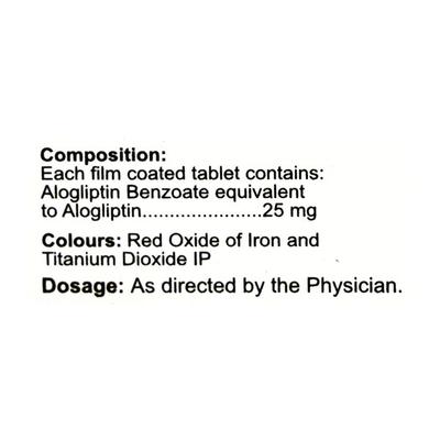 ALOJA 25mg Tablet 10's - Diabetes-Ant