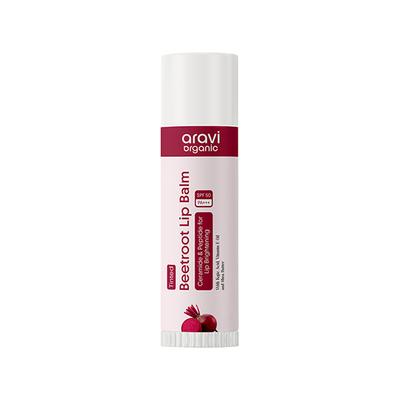 Aravi Organic Tinted Beetroot Lip Balm with SPF 50 PA Plus Kojic Acid and Ceramide for Lip Brightening 5 gm - Lip Balms