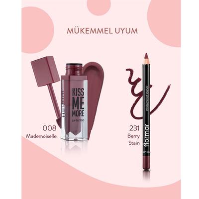 Flormar Kiss Me More Lip Tattoo 08 Mademoiselle 3.8 gm - Liquid Lipsticks