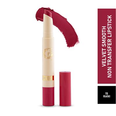 Matt Look Velvet Smooth Non - Transfer Long Lasting Water Proof Lipstick, Rani 15N 2gm - Lipsticks
