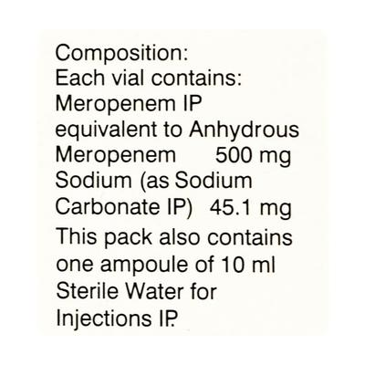 Mero 500mg Injection 1's - Bacterial Infections-OBL