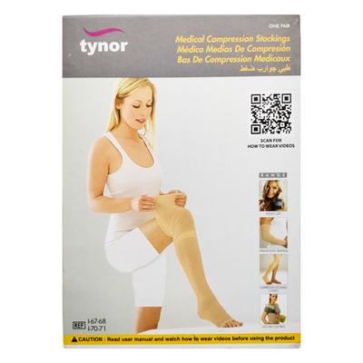 Tynor Medical Compression Stocking Knee High Class 2 - Beige (Large) 1's - Knee/Ankle/Leg/Foot Supports