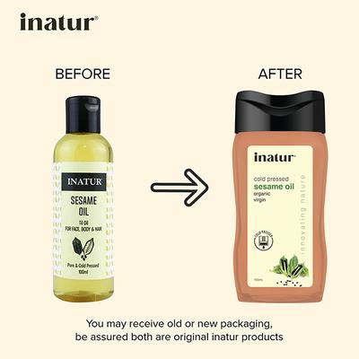 Inatur Pure & Cold Pressed Oil - Sesame (Til Oil) 100 ml - Massage Oils