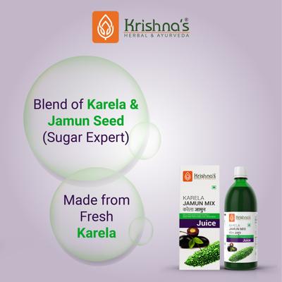 Krishna's Herbal & Ayurveda Karela Jamun Mix Juice 1000 ml - Ayurvedic Juices