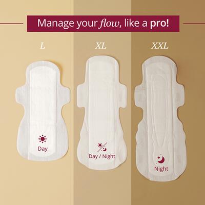 Carmesi Sensitive Sanitary Pads L Certified 100 Percent Rash-Free with Disposal Bags 10's - Maternity Pads