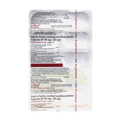 IMPUROSE A 20 Capsule 10's - High Cholesterol-Dys