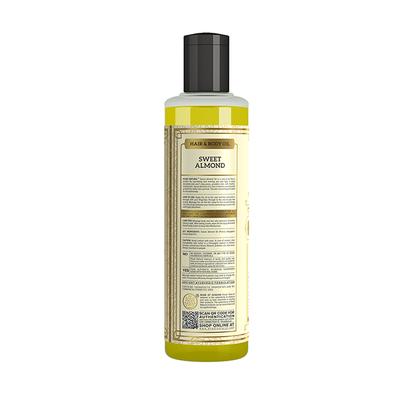 KHADI NATURAL SWEET ALMOND OIL 210 ml - Massage Oils