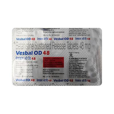 VESBAL OD 48mg Tablet 10's - Vertigo-Ant