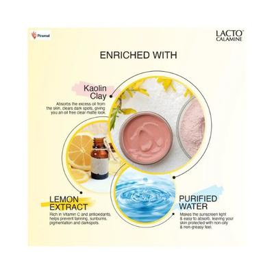Lacto Calamine Sulphate-free Daily Sunshield with Kaolin Clay. Matte Look Sunscreen Spf50 Pa+++ 50gm 3's - Face Sunscreen