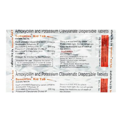 SENSICLAV KID TAB Dispersible Tablet 10's - Bacterial Infections-Pen