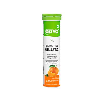 Oziva Bioactive Gluta With L-Glutathione To Reduce Pigmentation, 15 Tablets, Orange Zing 70 gm - Multi-Vitamins