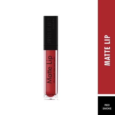 Swiss Beauty Ultra Smooth Matte Liquid Lipstick - (Red Smoke) 6 ml - Liquid Lipsticks