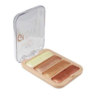 Half N Half Glow Baked Highlighter Powder Palette, Snow Flake 01 8 gm - Highlighters & Illuminators