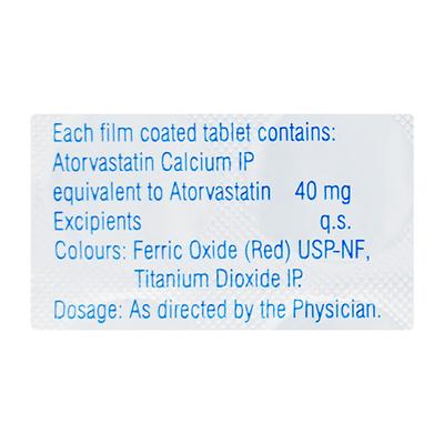 Aztor 40mg Tablet 15'S - High Cholesterol-Dys