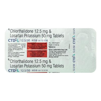 CTD L 12.5/50mg Tablet 10'S - Hypertension-Ang