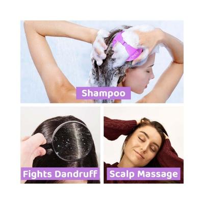 Rey Naturals Hair Scalp Massager Shampoo Purple Brush 1's - Hair Brushes