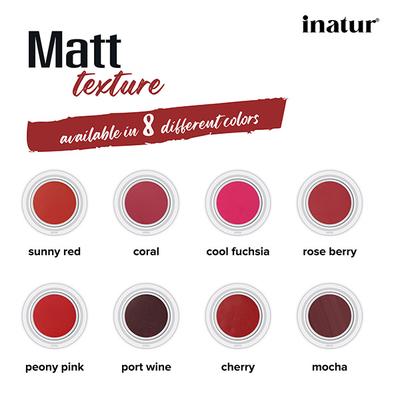 Inatur Lip and Cheek Tint - Sunny Red 4 gm - Lip Stains & Tints