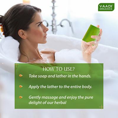 Vaadi Herbals Handmade Soap - Breezy Aloe Vera 75 gm - Soaps