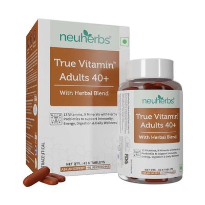 Neuherbs True Vitamin Adults 40+ Tablets 45's - Multi-Vitamins