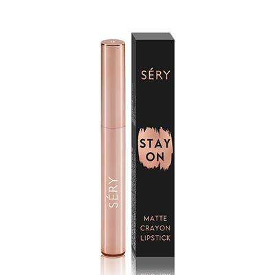 SERY Stay On Matte Crayon Lipstick - Skil Nude 2 gm (N) - Lipsticks