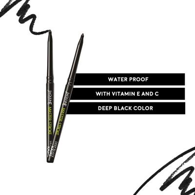 Jaquline USA Master Stroke Kajal - Deep Black 0.35 gm - Kajal & Kohls