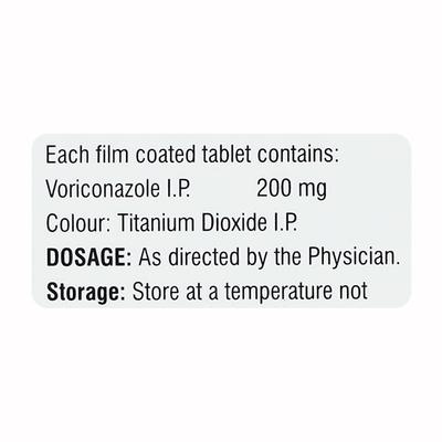 Vorizol 200mg Tablet 4'S - Fungal Infections-Anf