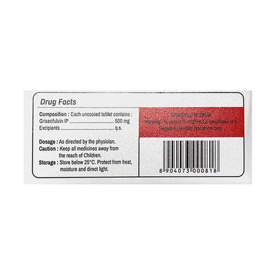PROFULVIN 500 Tablet 10's - Fungal Infections-Anf