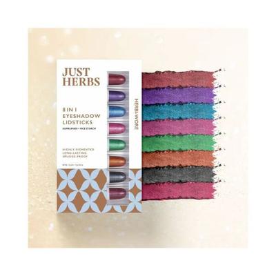 Just Herbs 8 In 1 Herbal Metallic-Shimmer Finish, Long Lasting Eye Shadow , Herbi Wore 12 gm - Eye Shadow Palettes