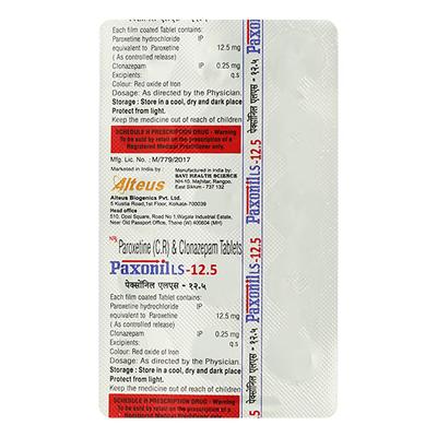 PAXONIL LS 12.5 Tablet 15's - Anxiety-Anx