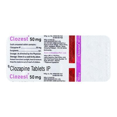 CLOZEST 50mg Tablet 10's - Schizophrenia-Aps