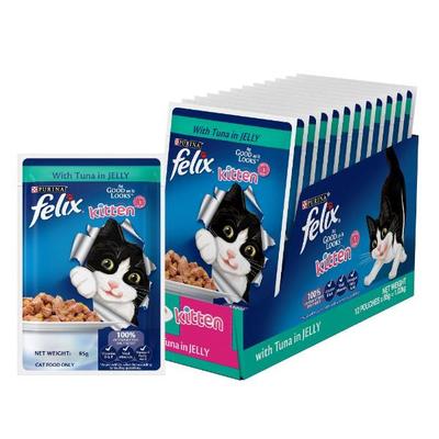 Nestle Purina Felix Kitten With Tuna Cat Food Pouch 85 g - Petfood