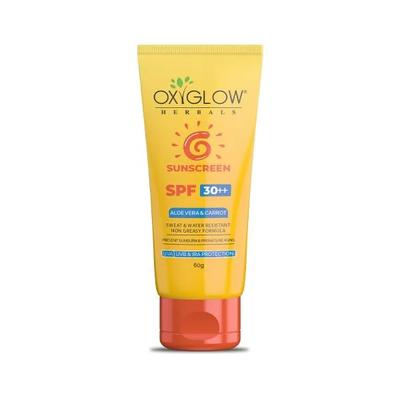 Oxyglow SPF 30+++ Sunscreen Cream - Aloevera & Carrot 60 gm - Face Sunscreen