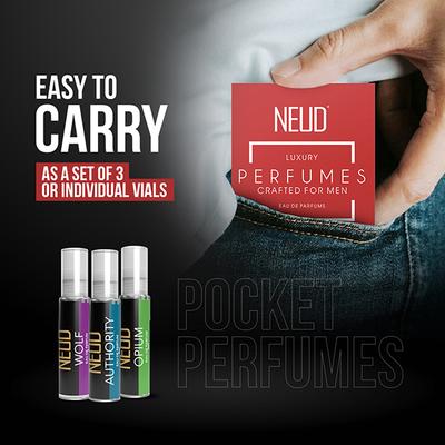NEUD Luxury Perfume Gift Set for Men - Long Lasting EDP, Citrus, Lavender, Cedarwood - 3x10ml Vials 3's - Men Perfumes (Edt/Edp)