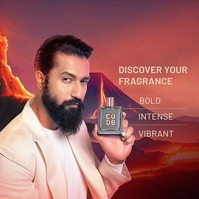 Wild Stone Code Pyro Eau De Parfum for Men, Bold, Intense & Vibrant Fragrance, Luxury Men Perfume 100 ml - Men Perfumes (Edt/Edp)