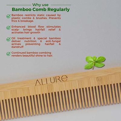 Allure Bamboo Comb (CB-01) 1's - Hair Combs