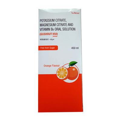 Gushout 450 Free from Sugar Orange Flavour Solution 450ml - Kidney Disease/Stones-Oth