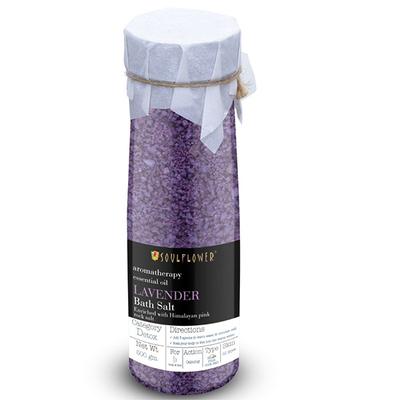 Soulflower Lavender Aroma Bath Salt 500 gm - Bath Salts