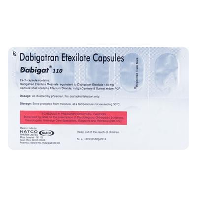 Dabigat 110mg Capsule 10'S - Blood Clot-Ant