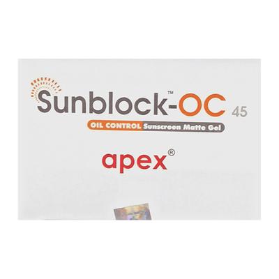 SUNBLOCK OC 45 OIL CONTROL MATTE Gel 50gm - Sunscreen Preparations-Emo