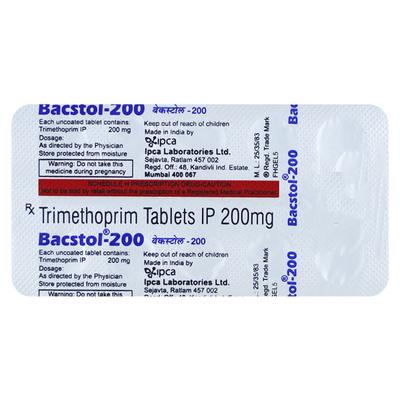 Bacstol 200mg Tablet 10'S - Bacterial Infections-OAB