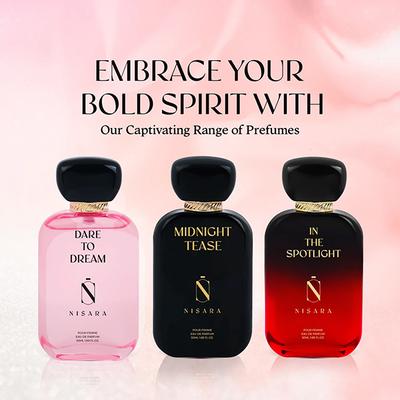 Nisara Midnight Tease Perfume Long Lasting Fragrance Floral Woody Musky Eau De Parfum For Women 50 ml - Women Perfumes (Edt/Edp)